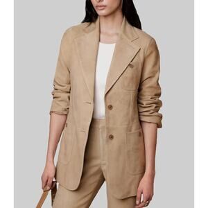 Banana Republic Heritage Briar Genuine Suede Khaki Blazer